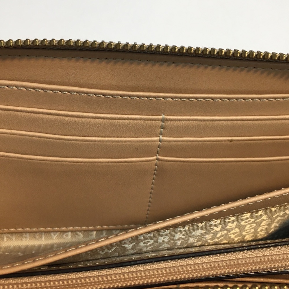 Kate Spade Zipper Cow Leather Wallet Black Tan Textured 2 Tone Leather Classic - Picture 16 of 16